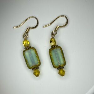 Czech Glass Bead Drop Earrings